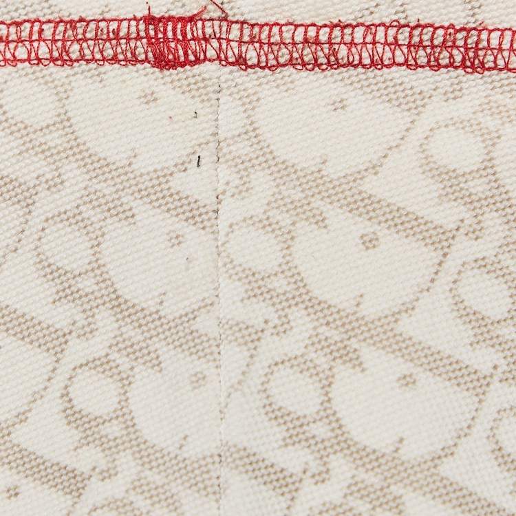 Pre Owned Christian Dior Boutique Beige Monogram Knit Long Sleeve Top M   