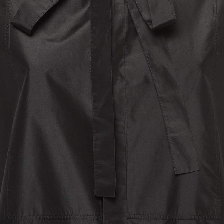 Pre Owned Christian Dior Black Silk Sleeveless Shirt S   