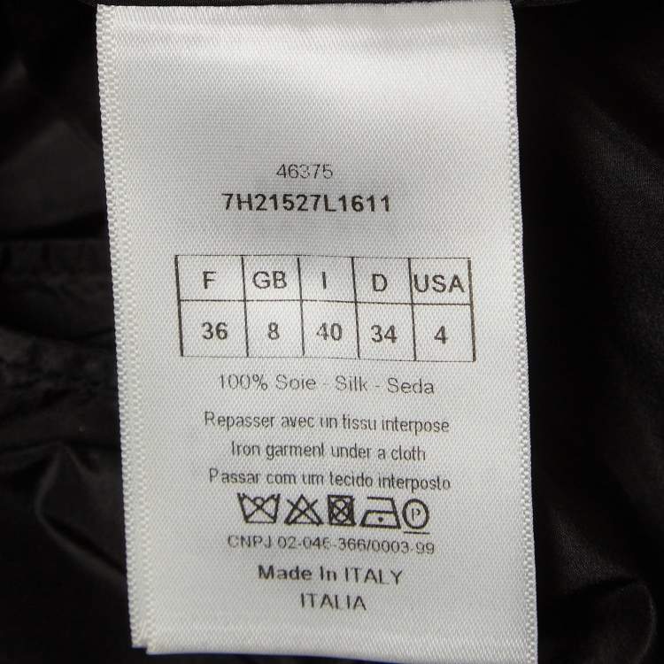 Pre Owned Christian Dior Black Silk Sleeveless Shirt S   