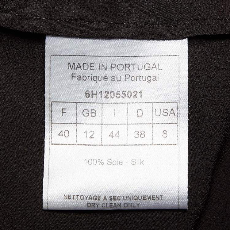 Pre Owned Dior Boutique Vintage Brown Silk Sleeveless Top M