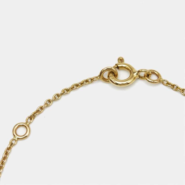 Pre Owned Dior 'Oui' Diamond 18k Yellow Gold Bracelet