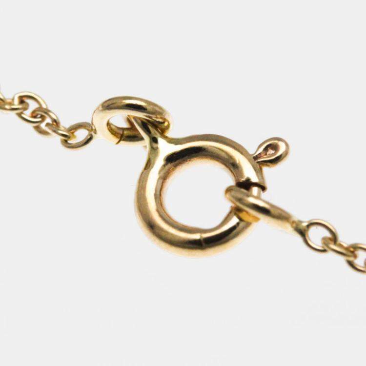 Pre Owned Dior Rose des Vents 18K Rose Gold and Diamond Pendant Necklace