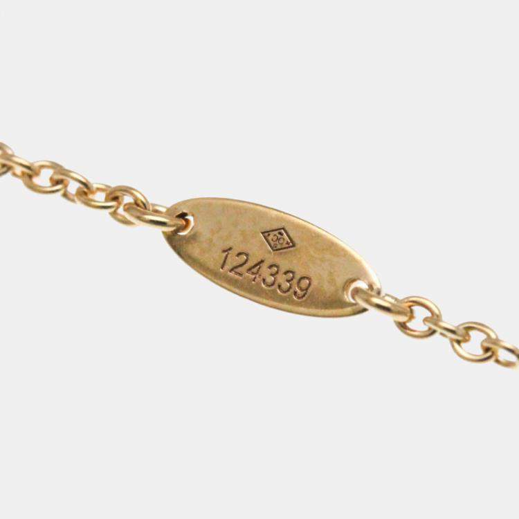 Pre Owned Dior Rose des Vents 18K Rose Gold and Diamond Pendant Necklace