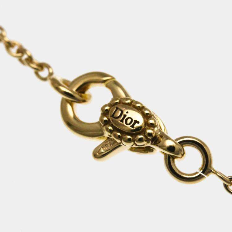 Pre Owned Dior Rose des Vents 18K Rose Gold and Diamond Pendant Necklace