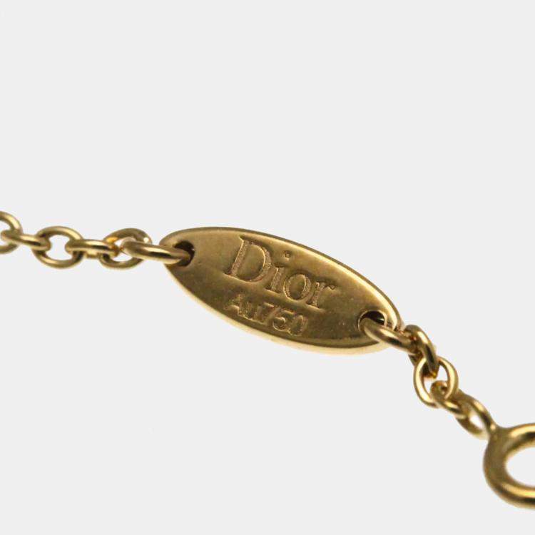 Pre Owned Dior Rose des Vents 18K Rose Gold and Diamond Pendant Necklace