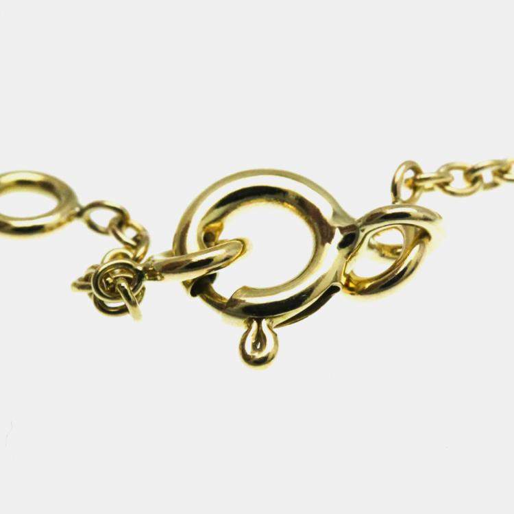 Pre Owned Christian Dior Rose des Vents 18K Yellow Gold Diamond Mother of Pearl Bracelet