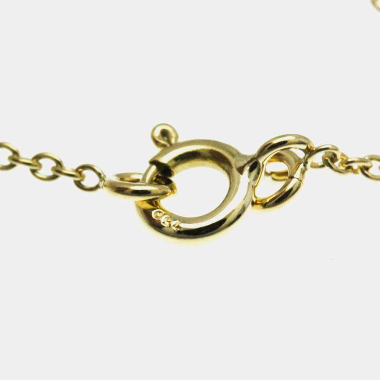 Pre Owned Christian Dior Rose des Vents 18K Yellow Gold Diamond Mother of Pearl Bracelet