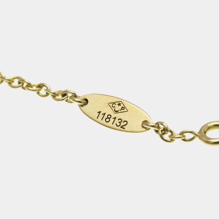 Pre Owned Christian Dior Rose des Vents 18K Yellow Gold Diamond Mother of Pearl Bracelet