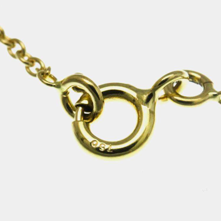 Pre Owned Christian Dior Rose des Vents 18K Yellow Gold Malachite Pendant Necklace