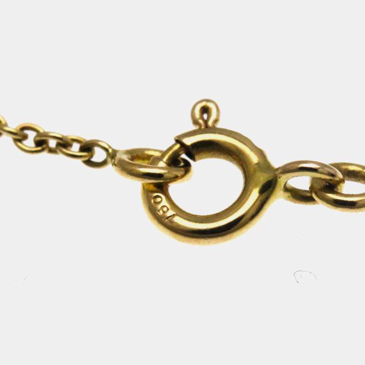 Pre Owned Christian Dior Rose des Vents18K  Pink Gold Diamond Onyx Pendant Necklace