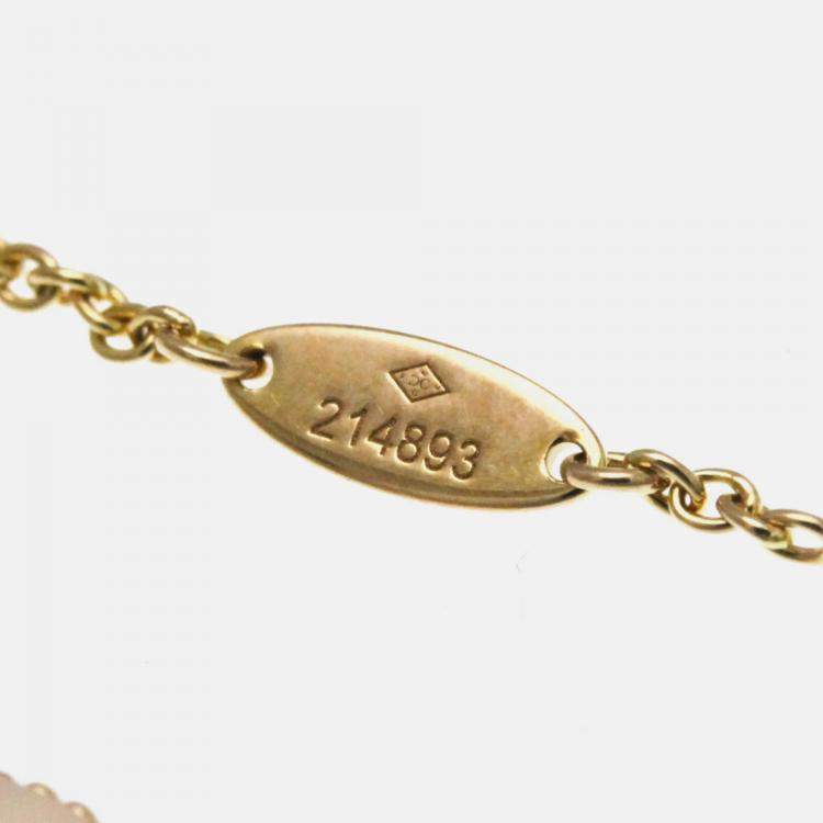 Pre Owned Christian Dior Rose Des Vents 18K Pink Gold Diamond Opal Charm Bracelet