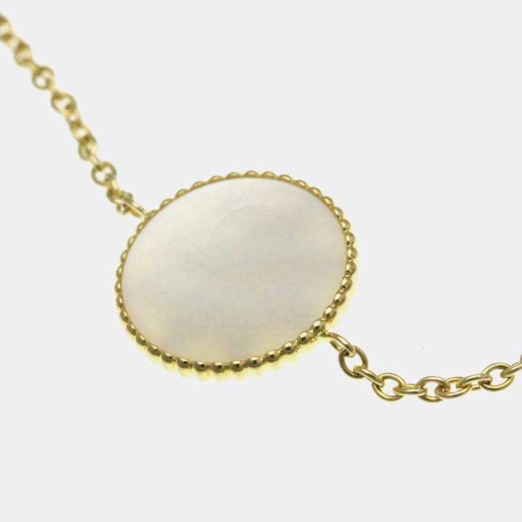 Pre Owned Christian Dior Rose des Vents 18k Yellow Gold Charm Bracelet