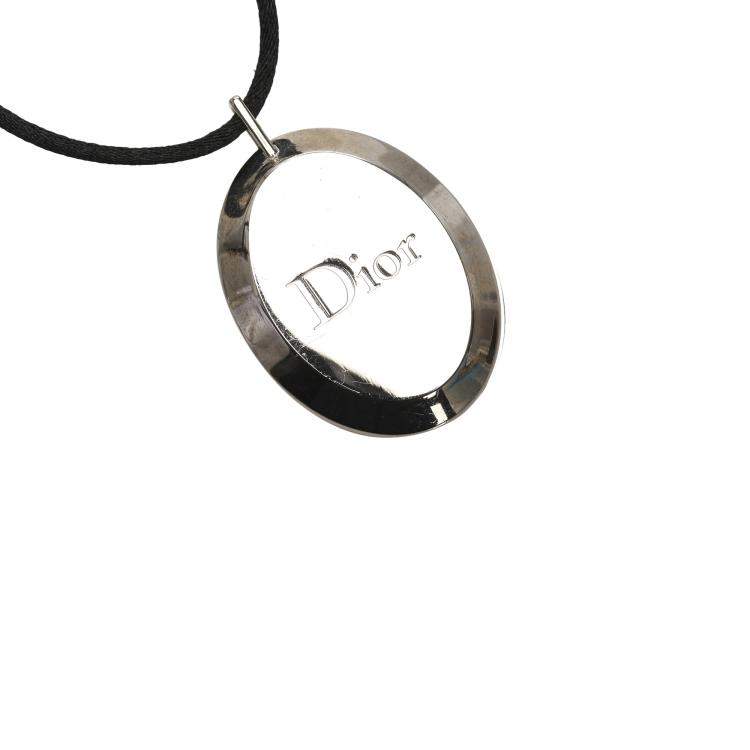 Pre Owned Dior Silver Cristal Boreal Lipgloss Pendant Necklace