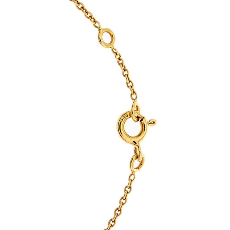 مملوكة مسبقًا Dior Rose Des Vents Diamond Mother of Pearl 18K Yellow Gold Bracelet     