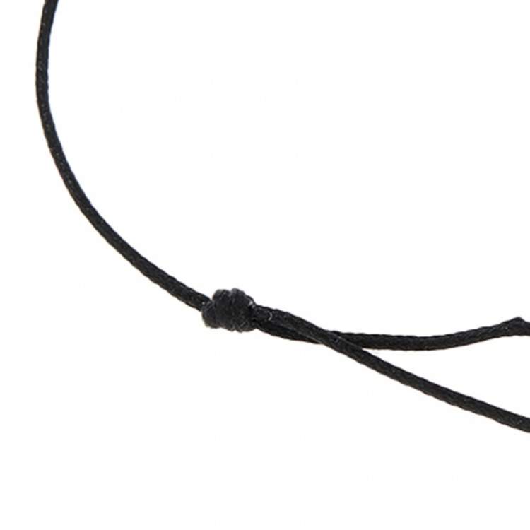 Pre Owned Dior Oui Diamond 18K Yellow Gold Black Cord Bracelet
