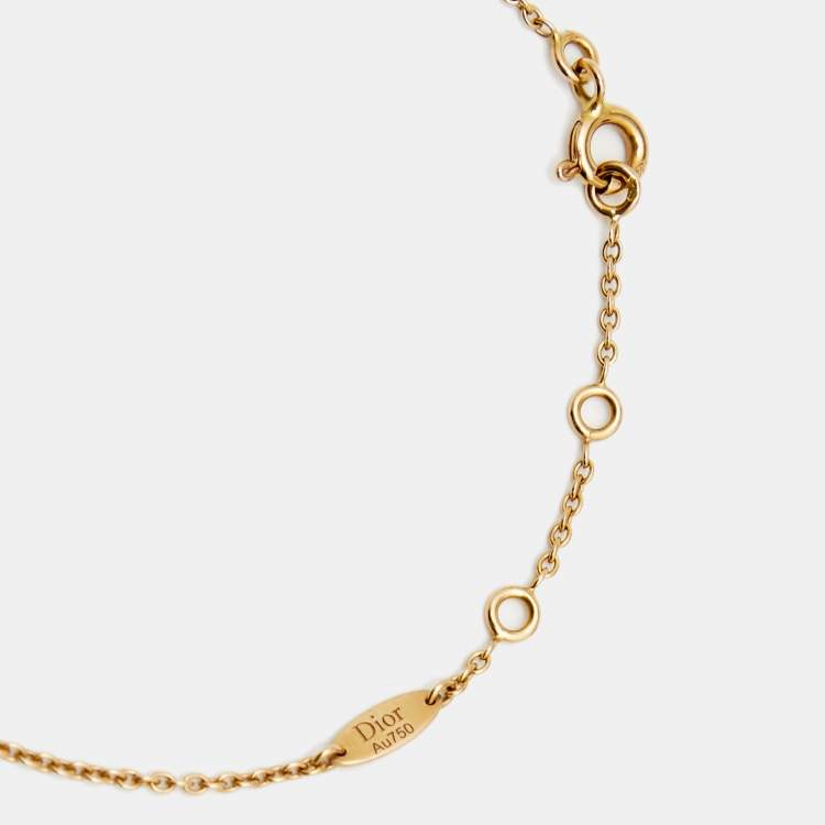 Pre Owned Dior Rose des Vents Diamond Pink Opal 18K Rose Gold Bracelet