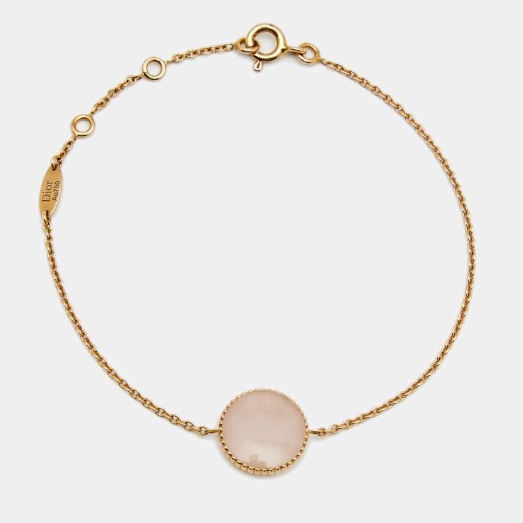 Pre Owned Dior Rose des Vents Diamond Pink Opal 18K Rose Gold Bracelet