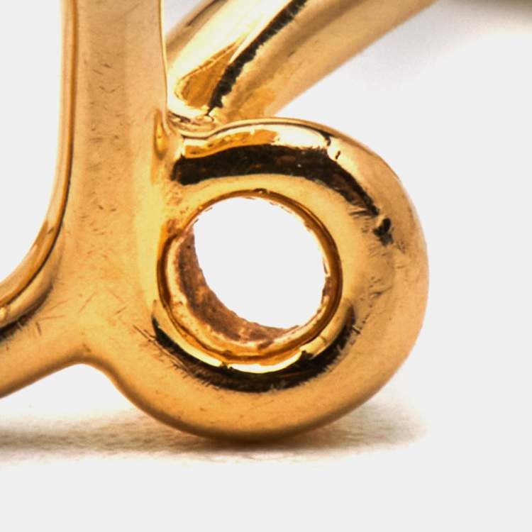 Pre Owned Dior Oui Diamond 18k Yellow Gold Ring Size 54