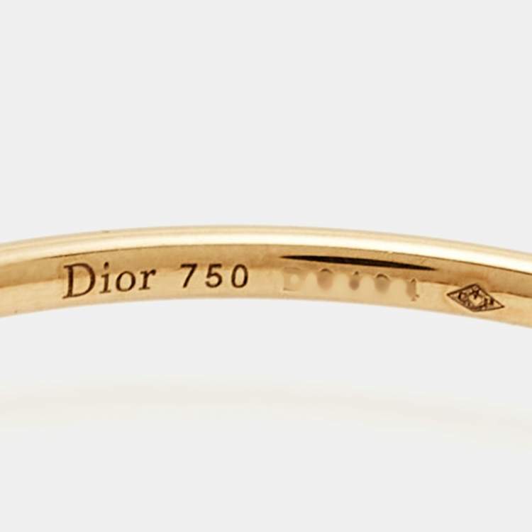 Pre Owned Dior Creoles 18k Yellow Gold Hoop Earrings
