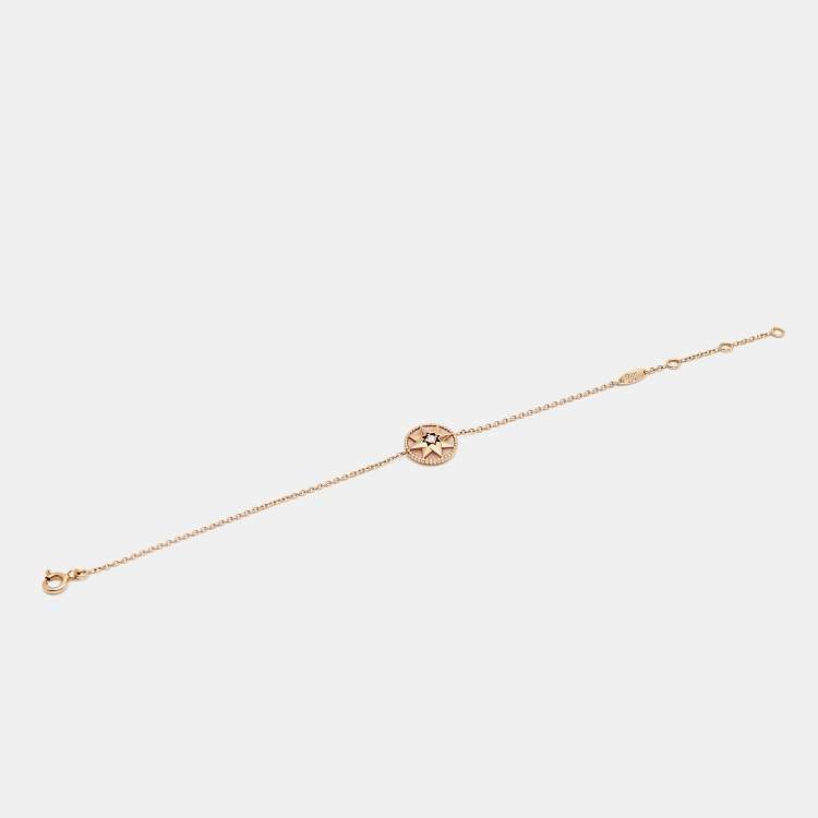 Pre Owned Dior Rose Des Vents Pink Opal Diamond 18k Rose Gold Bracelet