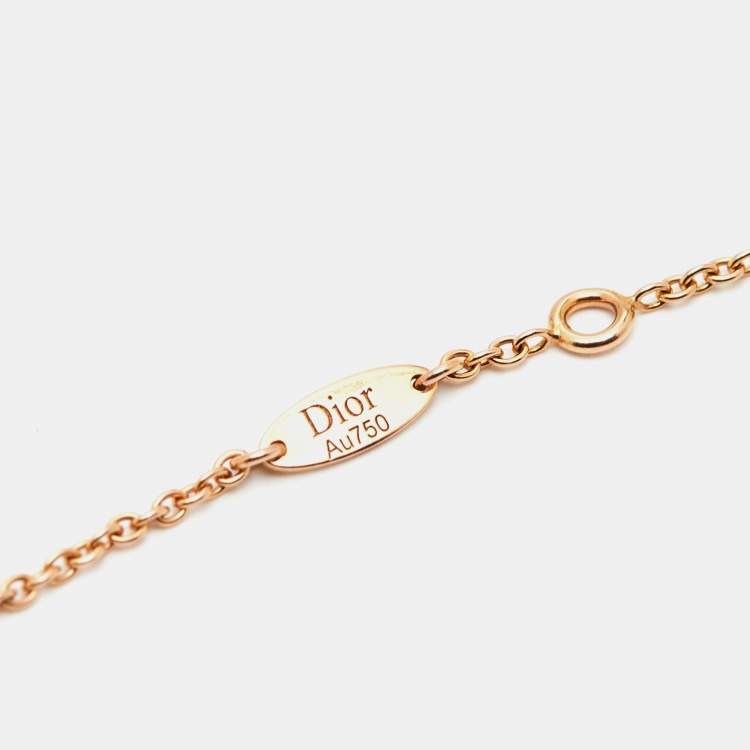 Pre Owned Dior Rose Des Vents Pink Opal Diamond 18k Rose Gold Bracelet