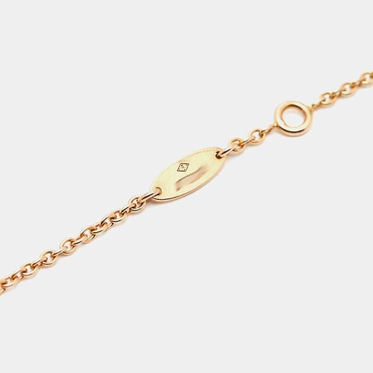 Pre Owned Dior Rose Des Vents Pink Opal Diamond 18k Rose Gold Bracelet