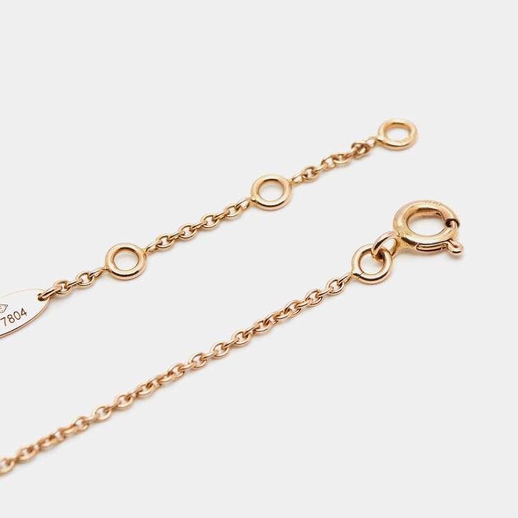 Pre Owned Dior Rose Des Vents Pink Opal Diamond 18k Rose Gold Bracelet