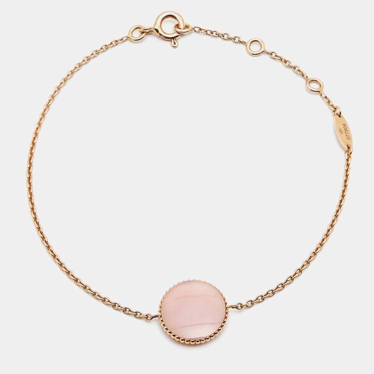 Pre Owned Dior Rose Des Vents Pink Opal Diamond 18k Rose Gold Bracelet