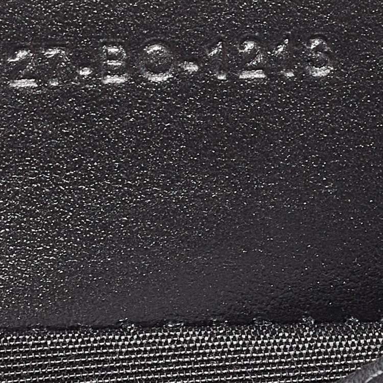 Pre Owned Dior Black Leather Logo Slim Pouch 