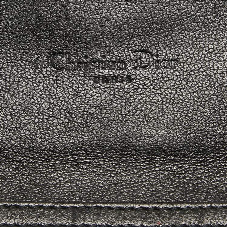 Pre Owned Dior Black Leather Montaigne 30 Wallet on Chain