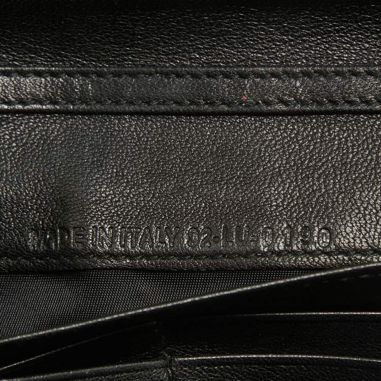 Pre Owned Dior Black Leather Montaigne 30 Wallet on Chain