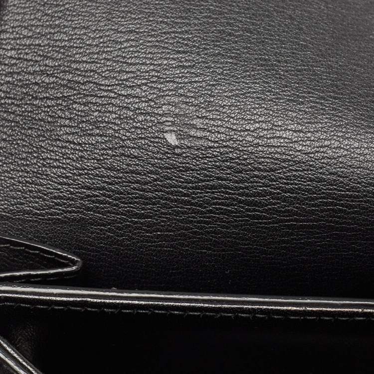 Pre Owned Dior Black Leather Large Diorever Top Handle Bag