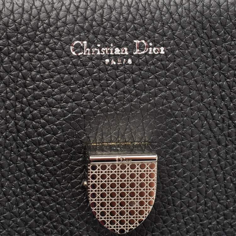 Pre Owned Dior Black Leather Large Diorever Top Handle Bag