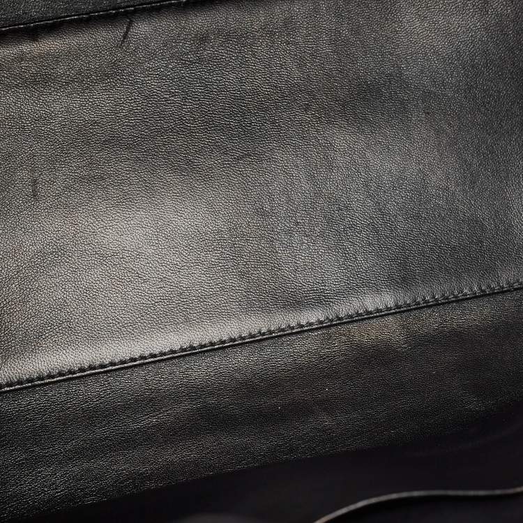 Pre Owned Dior Black Leather Large Diorever Top Handle Bag