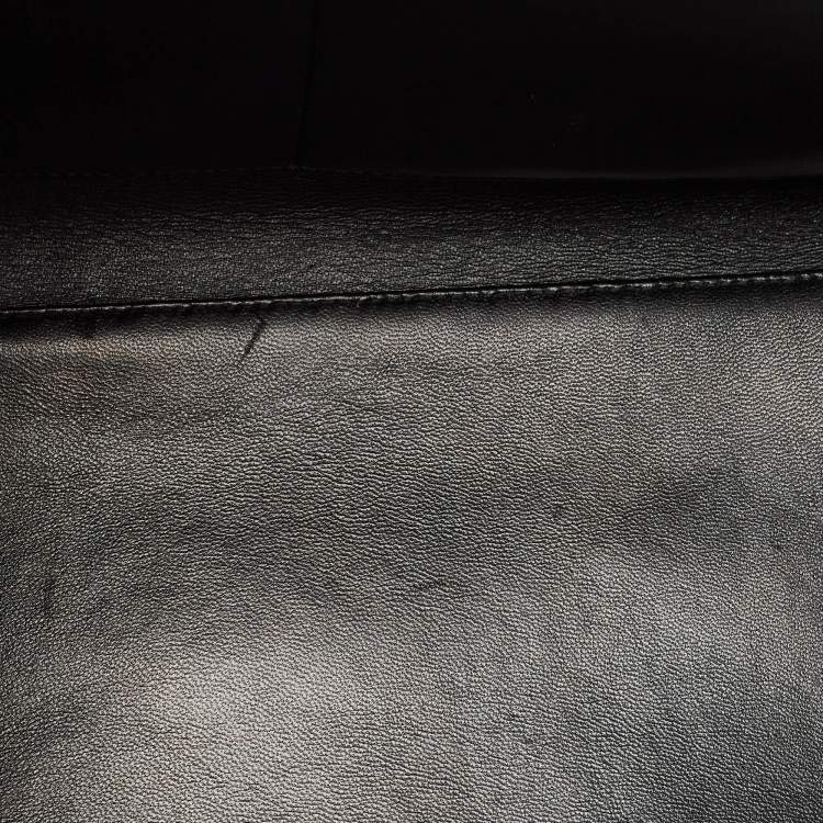Pre Owned Dior Black Leather Large Diorever Top Handle Bag