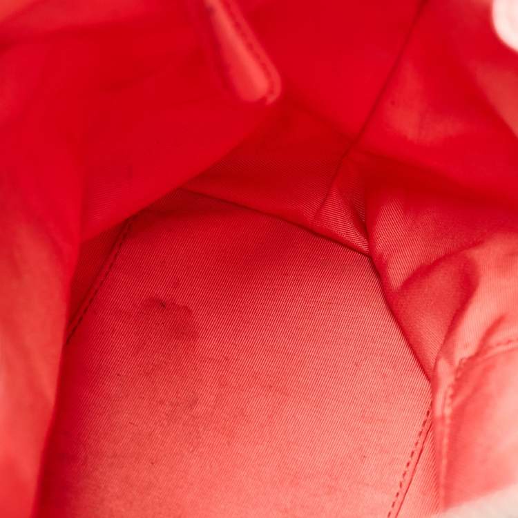 Pre Owned Dior Coral Pink Cannage Leather Granville Tote 