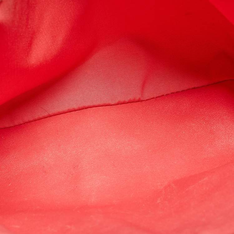 Pre Owned Dior Coral Pink Cannage Leather Granville Tote 