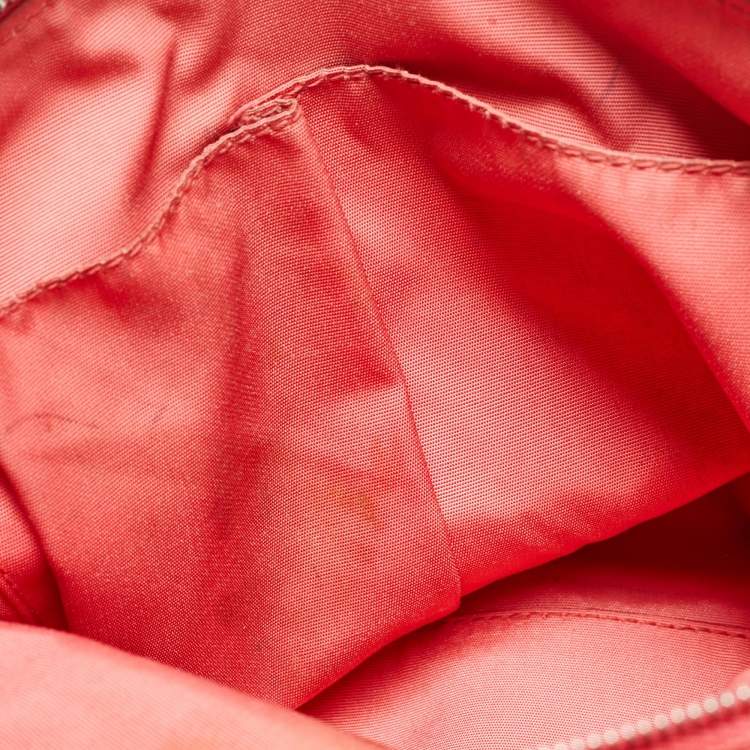 Pre Owned Dior Coral Pink Cannage Leather Granville Tote 
