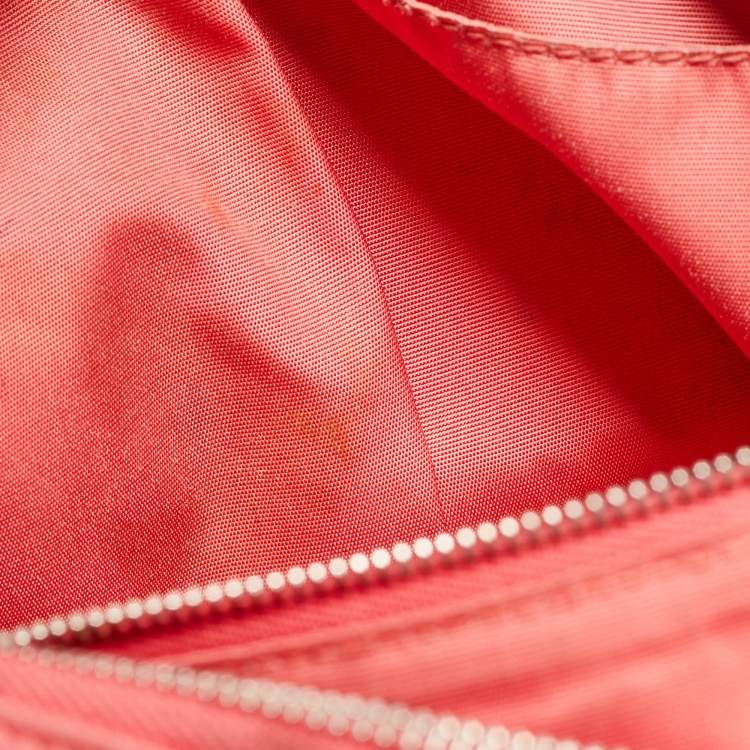 Pre Owned Dior Coral Pink Cannage Leather Granville Tote 