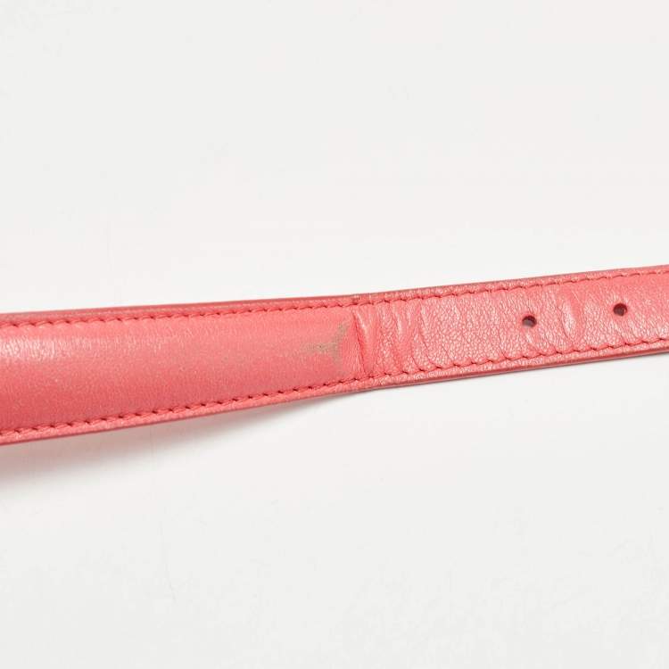 Pre Owned Dior Coral Pink Cannage Leather Granville Tote 