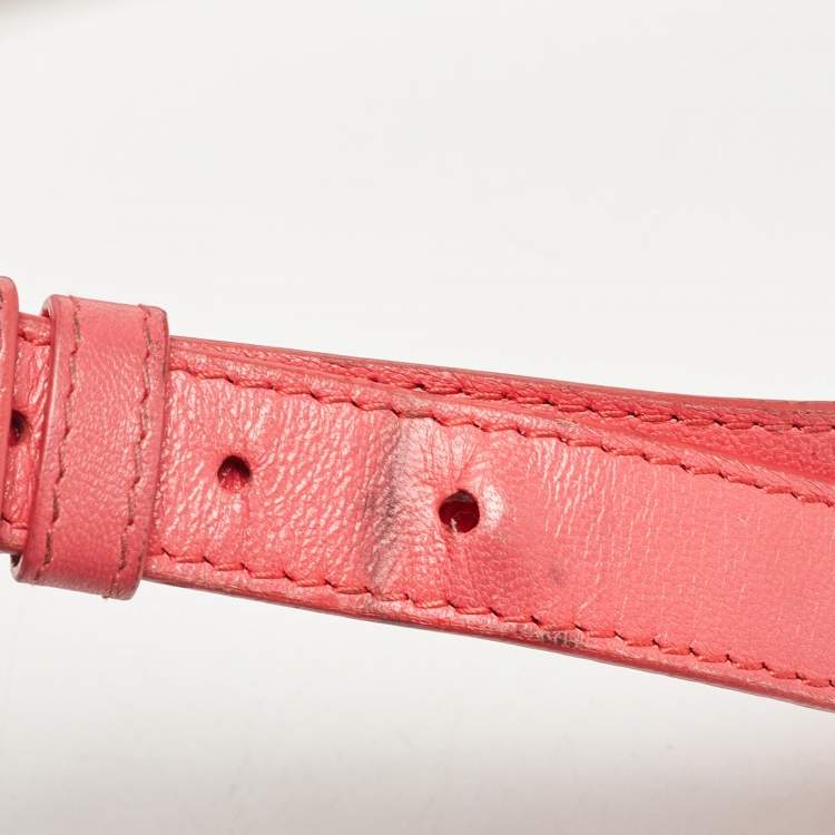 Pre Owned Dior Coral Pink Cannage Leather Granville Tote 