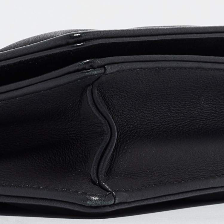 Pre Owned Dior Black Ultra Matte Leather Diorama Wallet on Chain