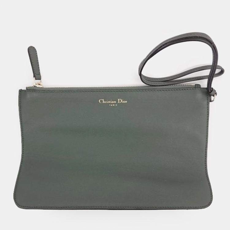 Pre Owned Dior Leather Large Diorissimo Shopper Tote Bag