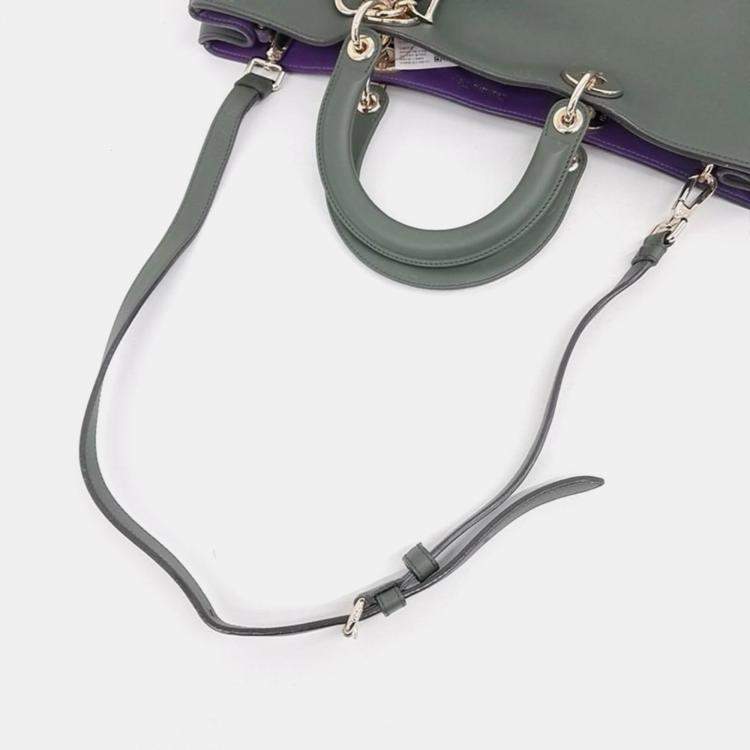 Pre Owned Dior Leather Large Diorissimo Shopper Tote Bag