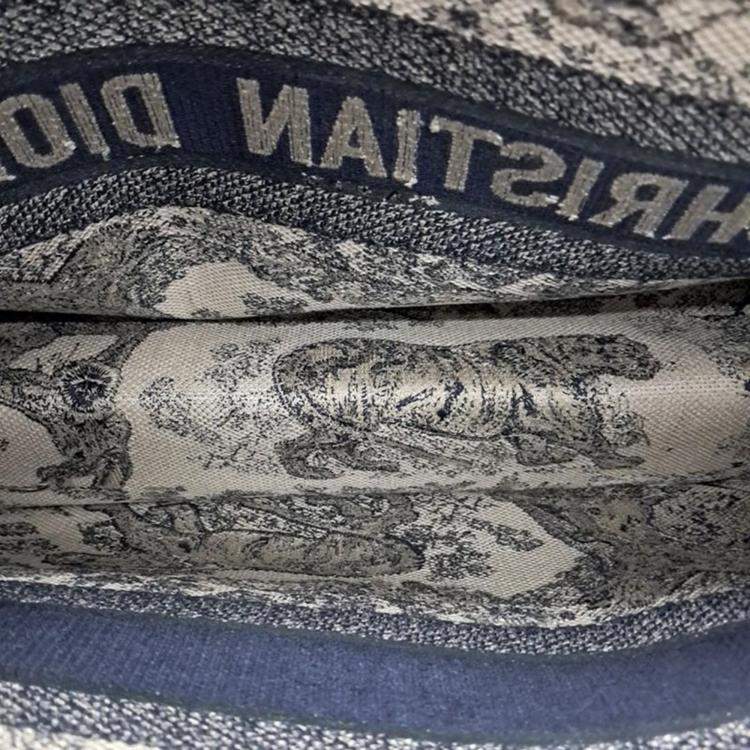 Pre Owned Christian Dior Blue Canvas Book Tote Bag