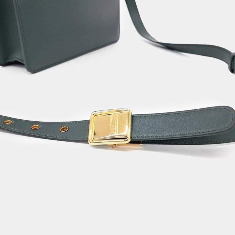 Pre Owned Dior Green Leather 30 Montaigne Shoulder Bag