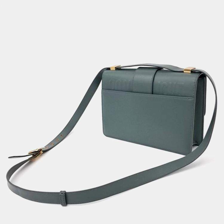 Pre Owned Dior Green Leather 30 Montaigne Shoulder Bag