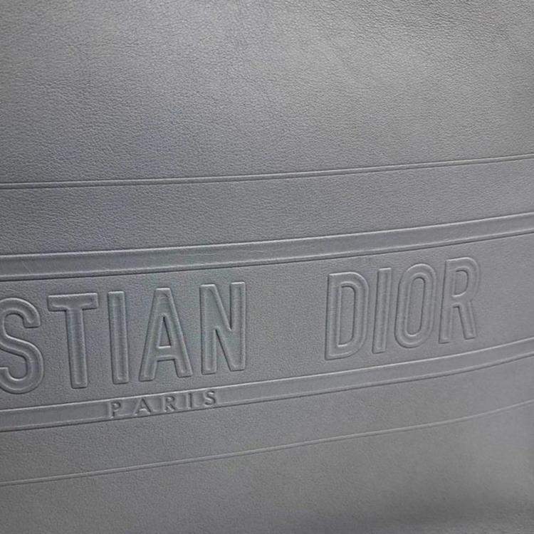 Pre Owned Dior Sky Blue Leather Book Tote Bag