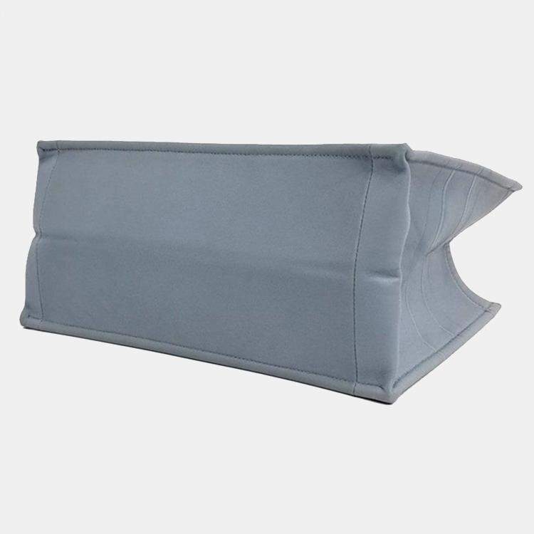 Pre Owned Dior Sky Blue Leather Book Tote Bag