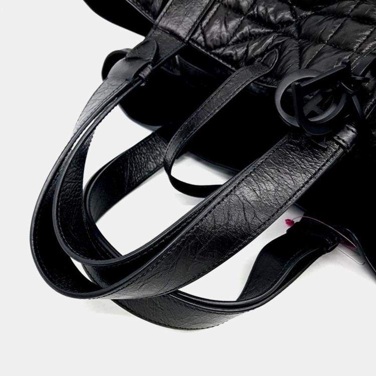 Pre Owned Dior Black Leather Large Toujours Tote Bag